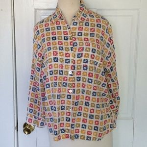 Graphic blouse-multi color